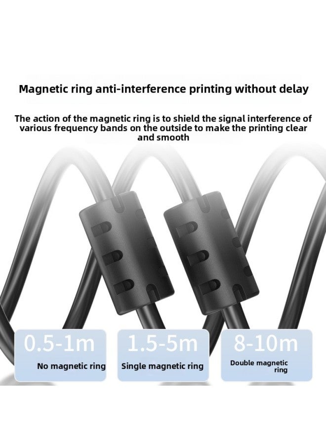 Usb2.0 Printer Line All Copper Square Printer Data Line A Male To/B Computer Connection Line Usb Printing Line-Length:8m - Image 3